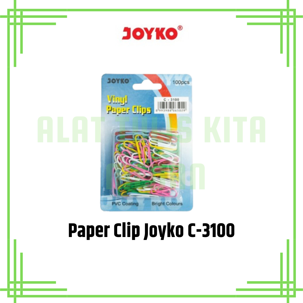 

(1 Set) Paper Clip Warna Joyko C-3100 / Klip Kertas / Penjepit Kertas Warna Joyko C-3100