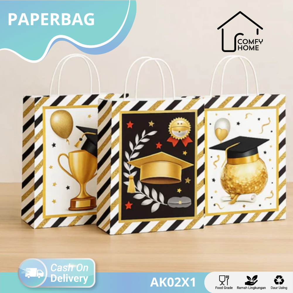 

Paper Bag Goodie Bag Tas Kado Hadiah Gift Hampers Edisi Graduation Wisuda Kelulusan Pria Wanita | AK02X1