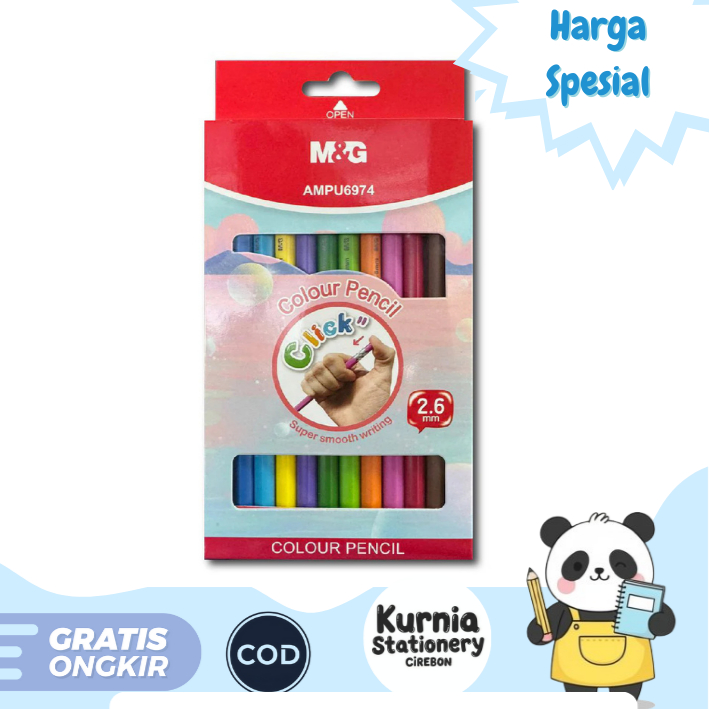 

M&G Colour Pencils Click Super Smooth Writing 12 Warna AMPU6974