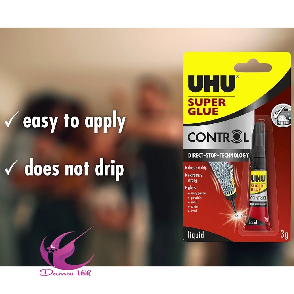 

UHU Super Glue Control Ultra Fast 3 gr Made by German