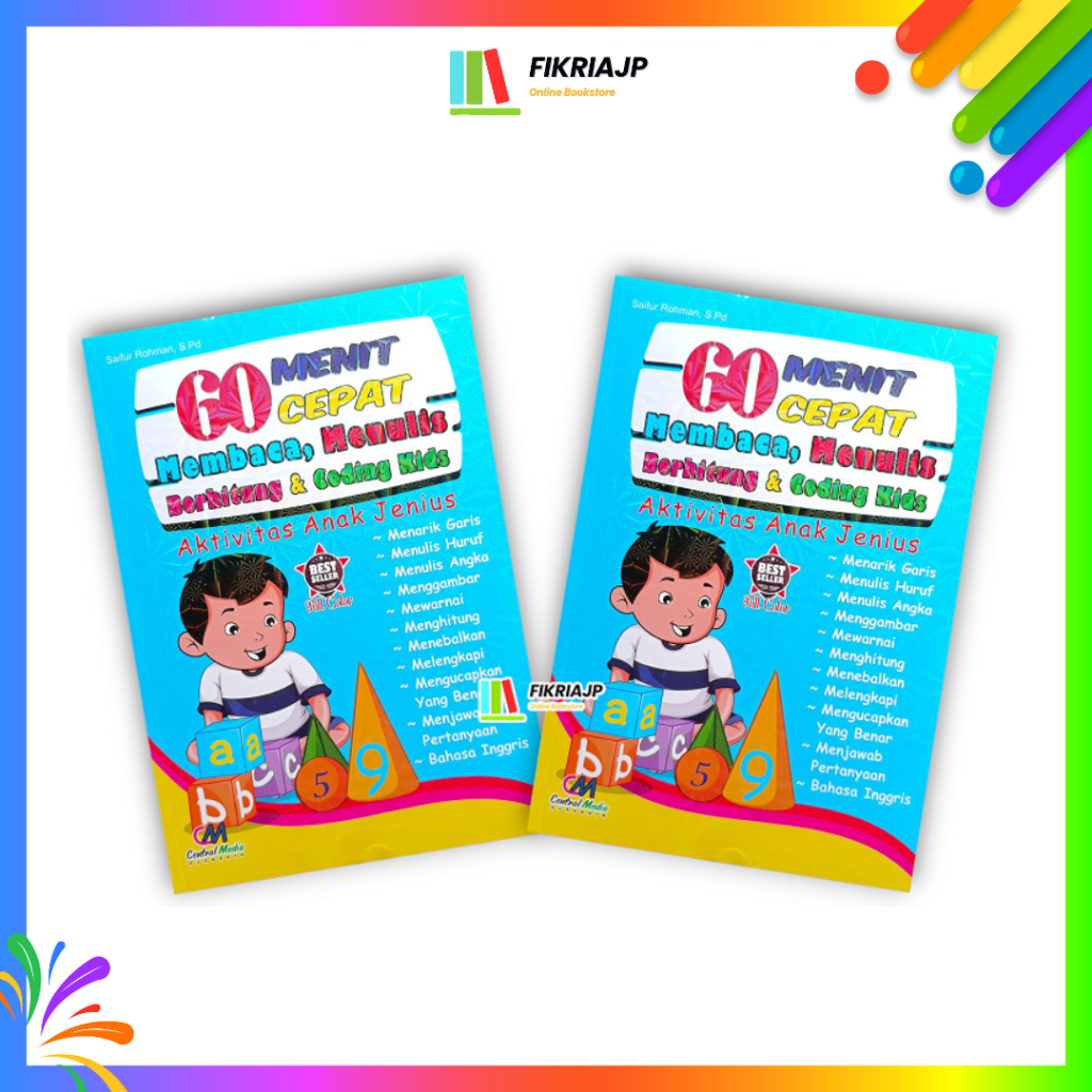 Buku 60 Menit Cepat Membaca Menulis Berhitung & Coding Kids - 128 CM
