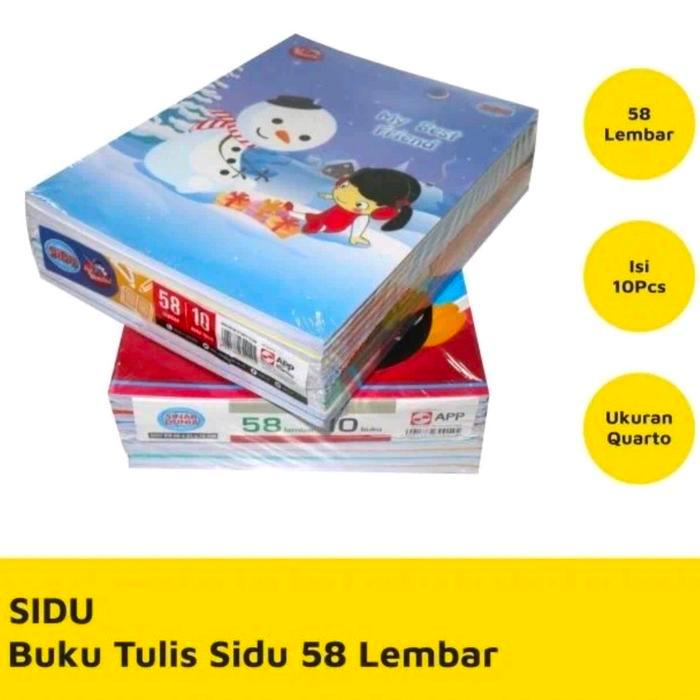 

(10 Buku) Buku Tulis SIDU Isi 58 Lembar