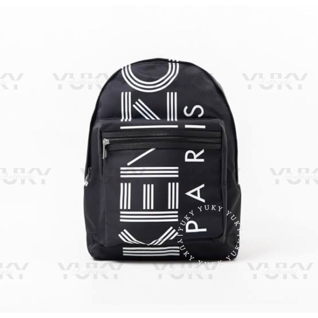 Tas Pria Branded Kenz* KNZ Backpack Nylon Black 100% Original