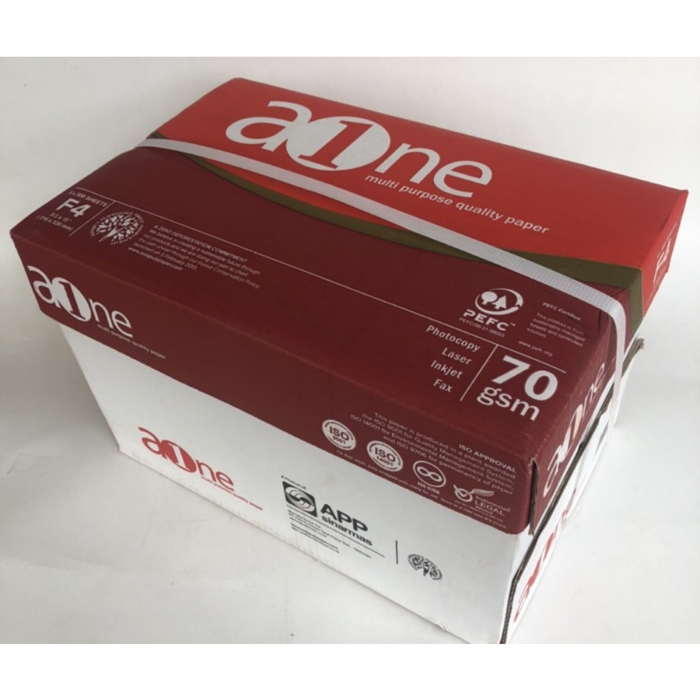 

TBMO ( 1 DUS ) KERTAS HVS 70gsm F4 AONE / KERTAS FOLIO PUTIH