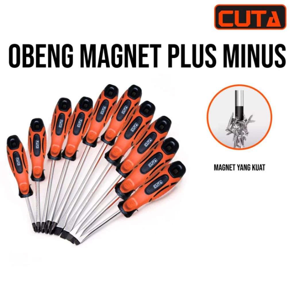 Obeng Magnet Plus Minus Set Obeng Mini Panjang CR-V - [MRH3]