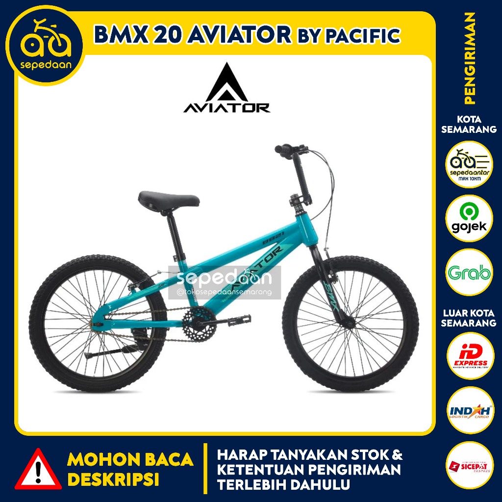 Sepeda Anak BMX 20 AVIATOR TURANZA CLARION MAZARA by Pacific - Ban 3.0 2.4 Jumbo Cowok Laki-laki