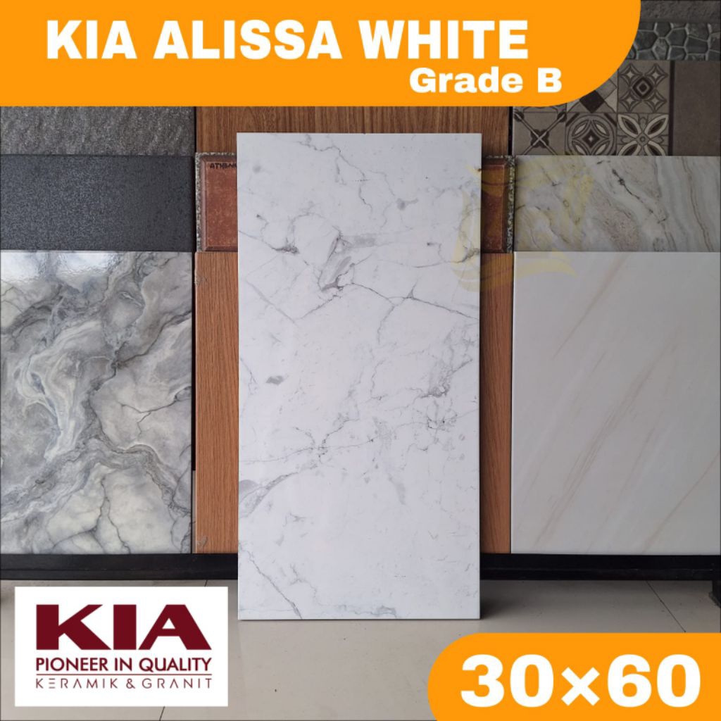 Keramik dinding murah 30×60 KIA Alissa White keramik dinding kamar mandi, dapur