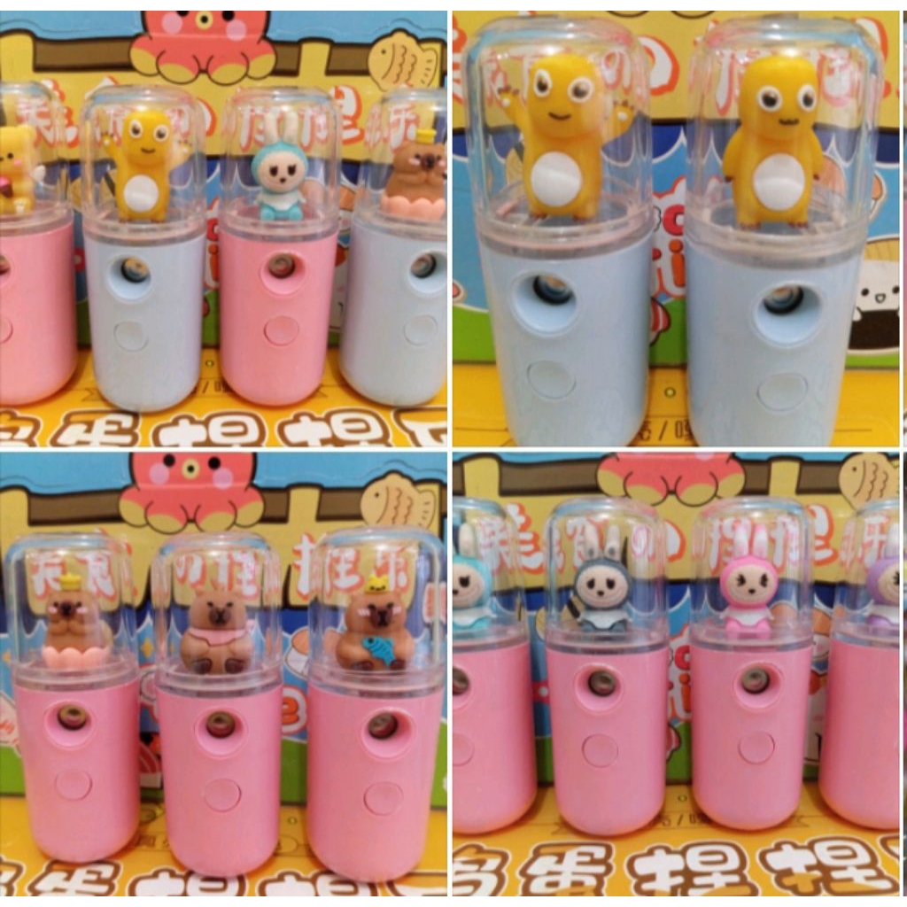 nano spray karakter lucu capybara/labubu