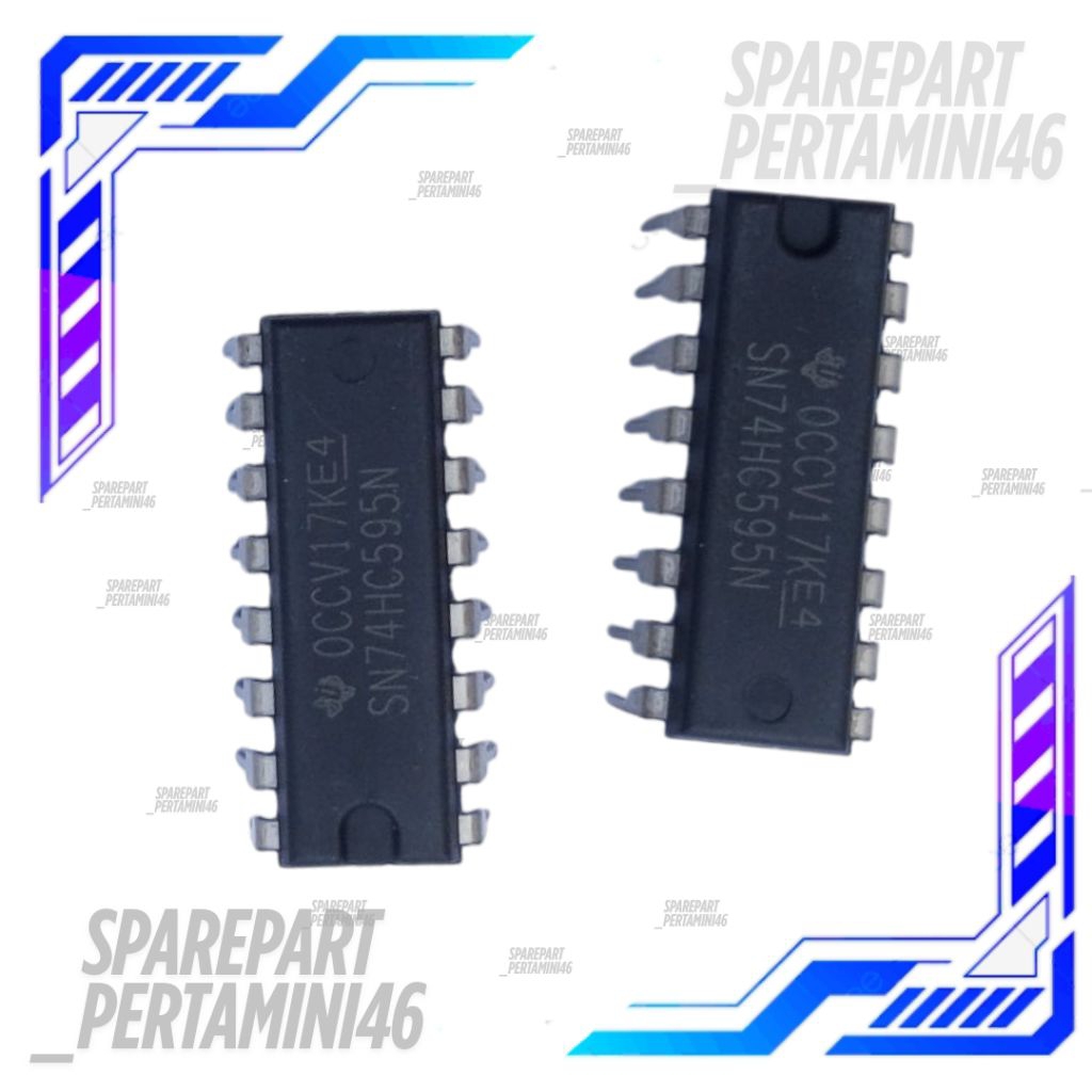 Ic SN74HC595N Original Texas Display Layar Segmen 7 Pom Mini Terbaru
