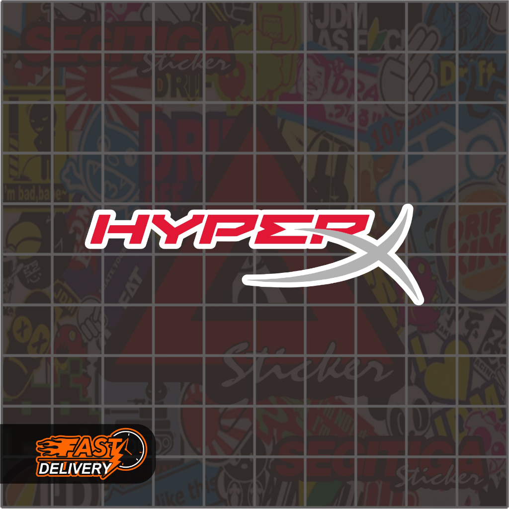 

Sticker Hyper X Ukuran 10 x 3 Cm