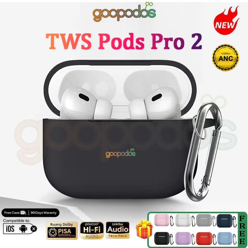 Goopodos TWS ANC Pods Pro 2 / TWS Pods Pro 3 / Pods Gen4 Earphone bluetooth headset iP + Free
