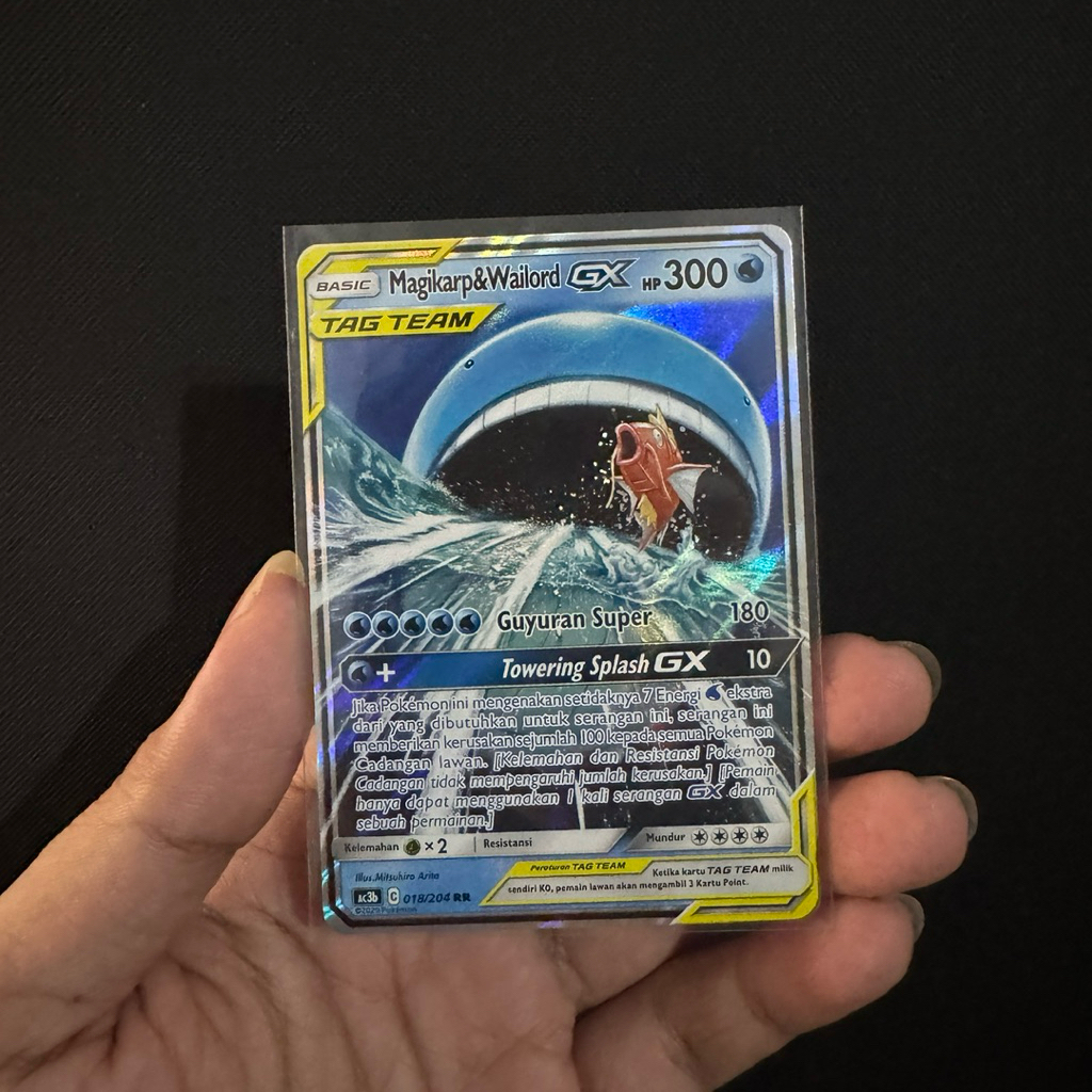 Magikarp Wailord GX RR Ac3b 018/204 (ID) - Kartu pokemon TCG