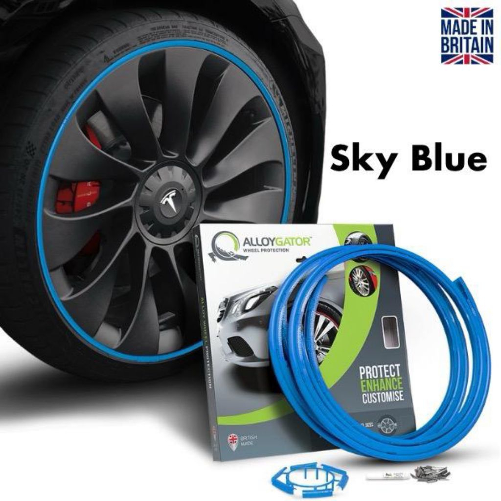 Alloygator Pelindung Velg Mobil Inter Sky Blue Ring 12-19 Inch