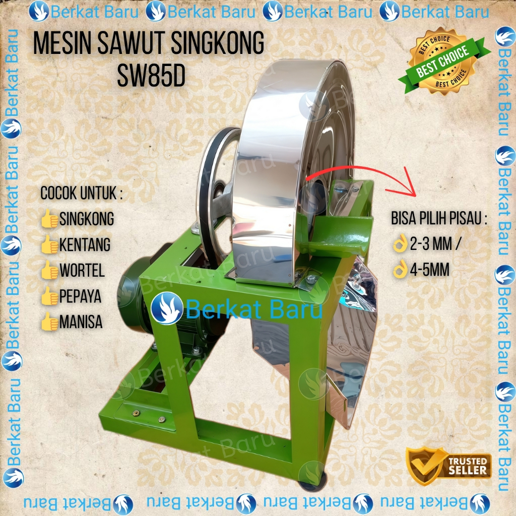Mesin Sawut Singkong SW-85D/Mesin Pasrah Singkong/Mesin Parut Singkong Sawut Asli