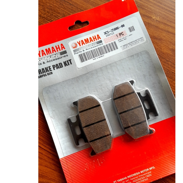 KAMPAS REM BELAKANG BRAKE PAD WR155 WR 155 100% ORIGINAL YAMAHA 3C5-25806-00