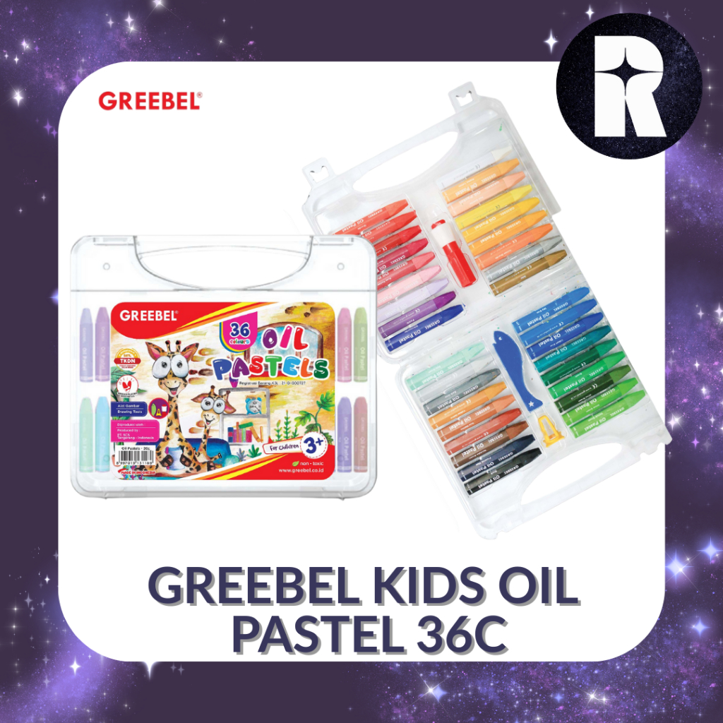 GREEBEL Crayon 36 Warna / Oil Pastel Greebel 36 Warna