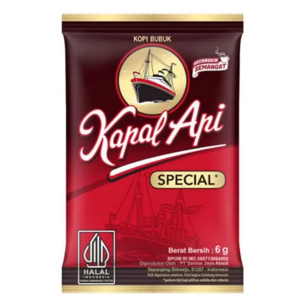 

Kopi Kapal Api Special 6 g Sachet Kopi Bubuk