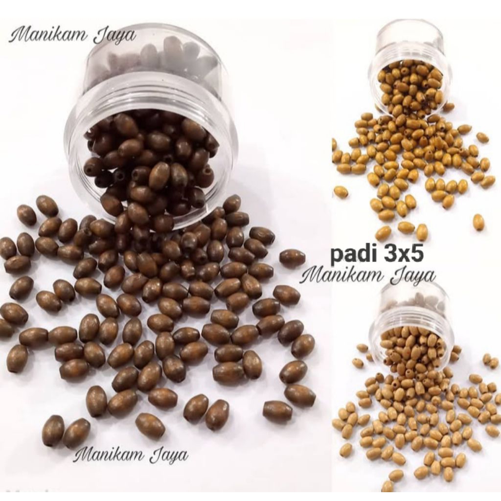 Pak Besar Manik Makram / Macrame Kayu Padi / Oval 3x5 Per Pon -+430 gr *7 315*