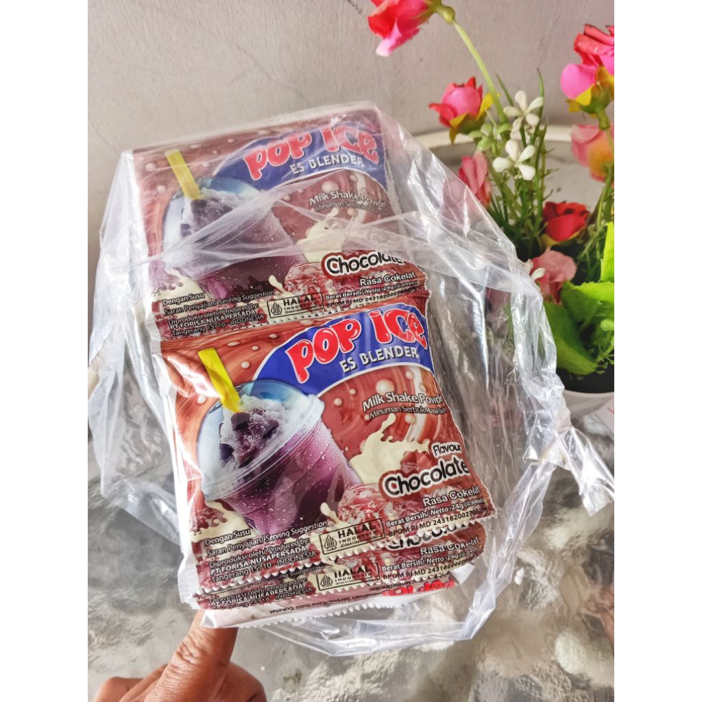 

Pop Ice Rasa Cokelat 1 renceng isi 10