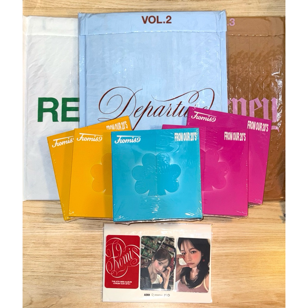 fromis_9 album from our 20’s photobook digipack postcard hayoung jiwon chaeyoung nagyung jiheon offi