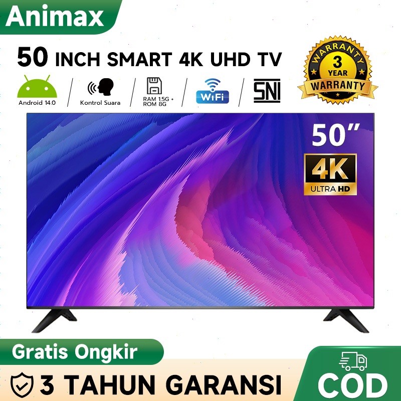 Animax Sakura TV Android 55 inch/50 inch/65 inch TV Smart TV LED 4K UHD/Android 11/Bluetooth/Voice C