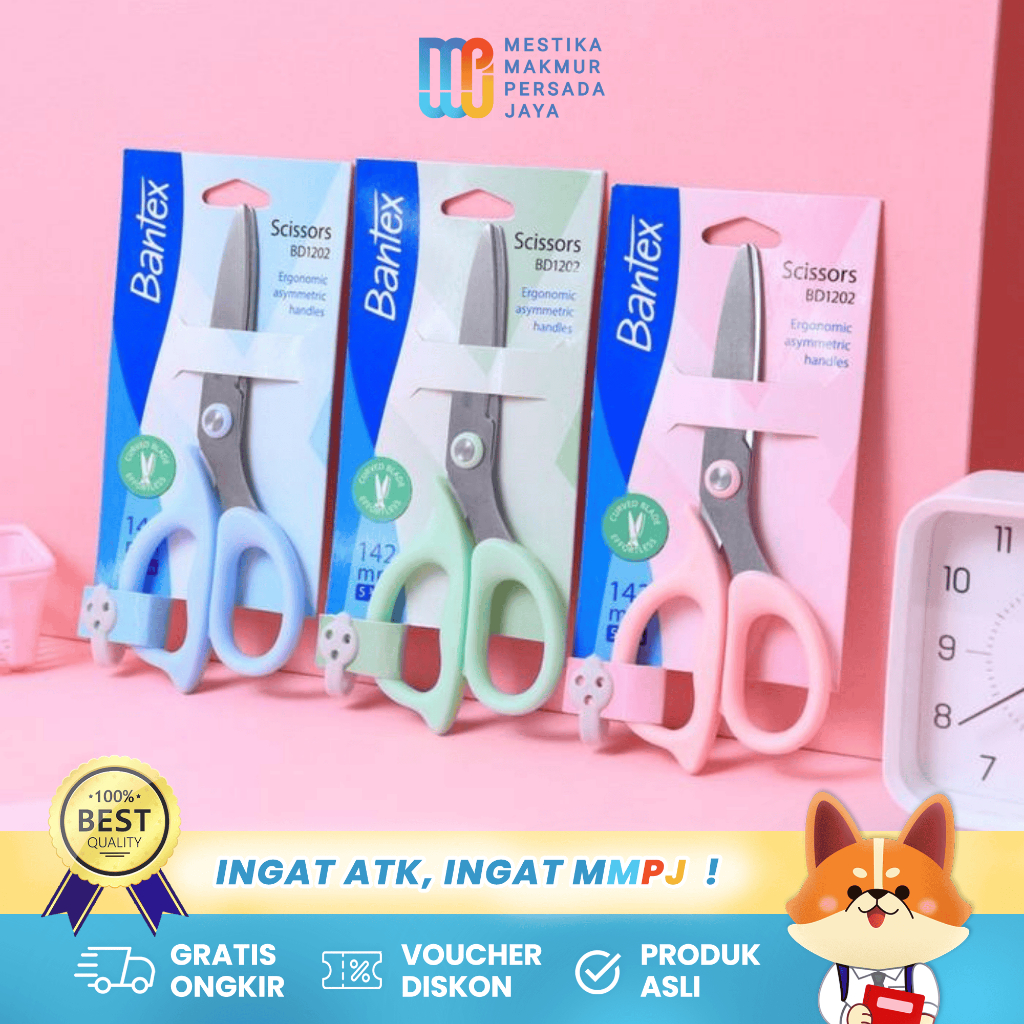 

Bantex Gunting Anak Sekolah 144 mm Ujung Bulat Ergonomis BD1202