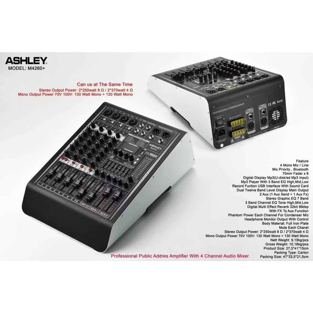 Power Mixer Ashley M260+ Original Mixer Power Ashley 4Chanel