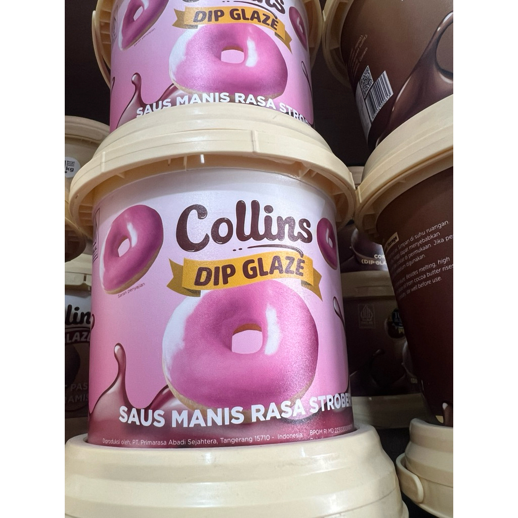 

Collins Dip Glaze Selai Topping Donut 1 Kg Semua Varian Ready