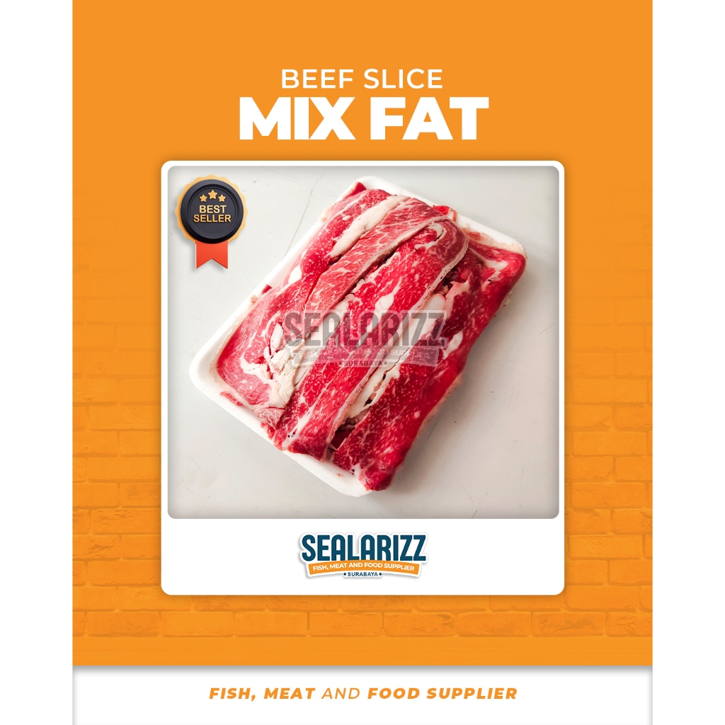 

Daging Slice Mix Fat Beef Slice Mix Fat Ekonomis AUS A dan B