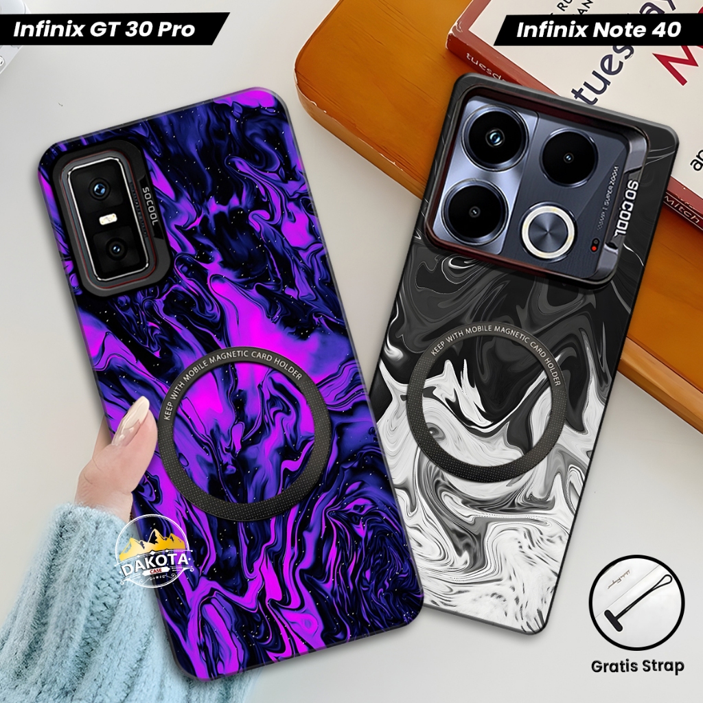 Casing Magnetic Infinix GT 30 PRO / GT 20 PRO / GT 10 PRO IMD Hologram Gambar Abstrak | Casing Suppo