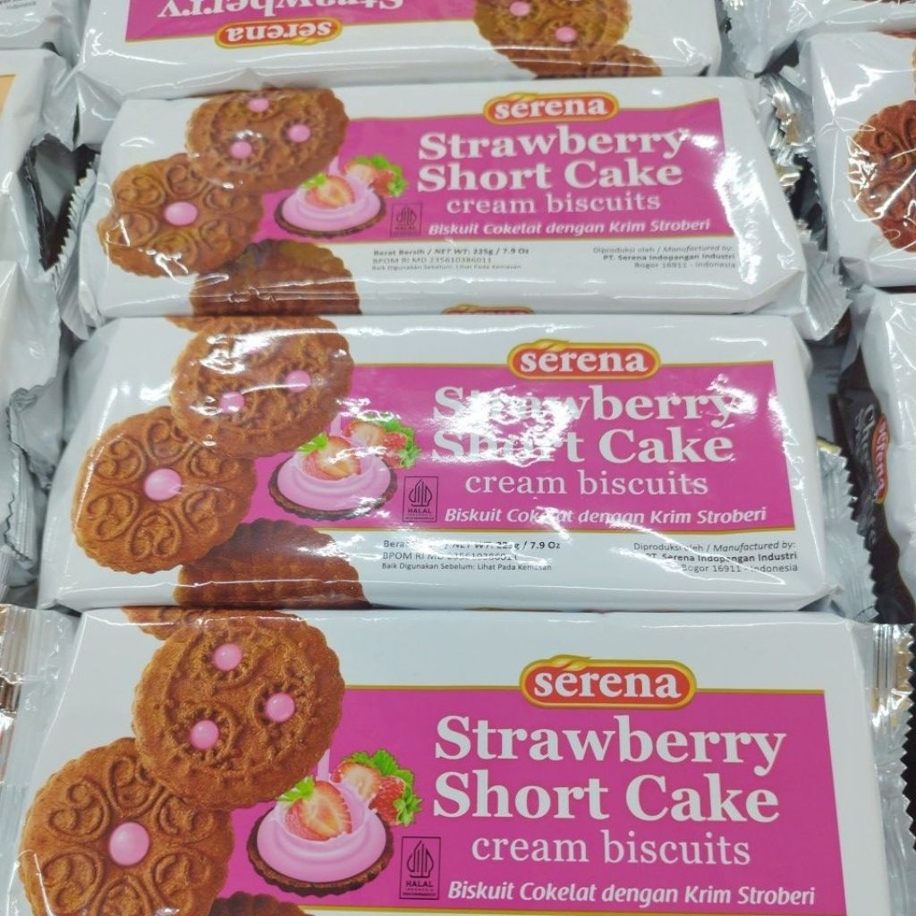 

Biskuit Serena Coklat Rasa Strawberry 225Gr