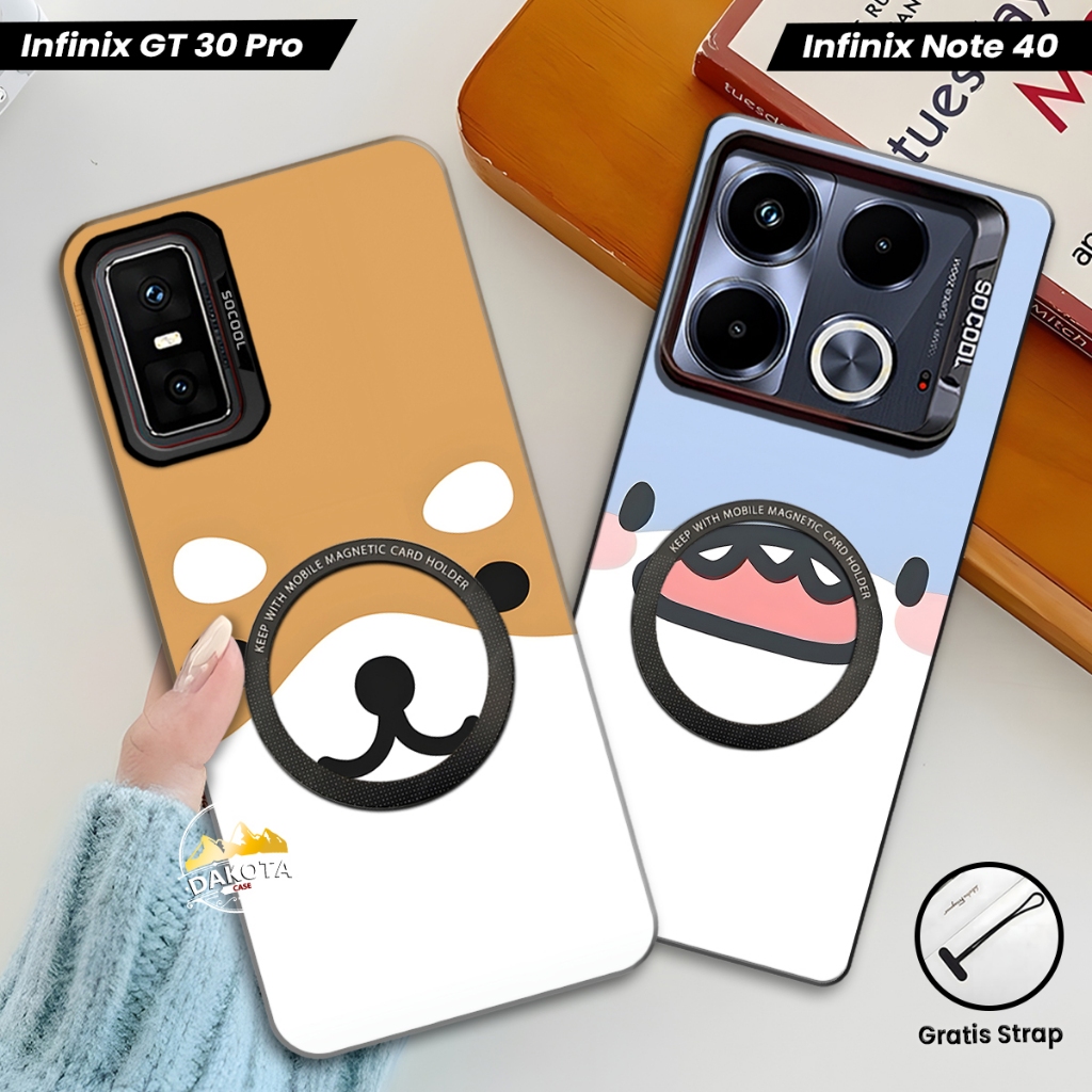 Casing Magnetic Infinix GT 30 PRO / GT 20 PRO / GT 10 PRO IMD Hologram Gambar Kartun | Casing Suppor