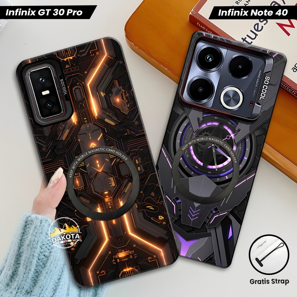 Casing Magnetic Infinix GT 30 PRO / GT 20 PRO / GT 10 PRO IMD Hologram Gambar Mesin | Casing Support
