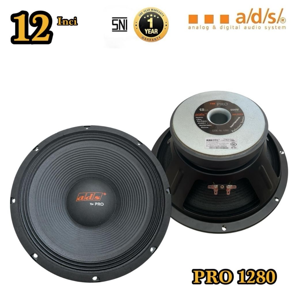 Speaker Woofer Basstube ADS-1266 Hyper Tune Komponen Speaker full range 12inch Premium Bass