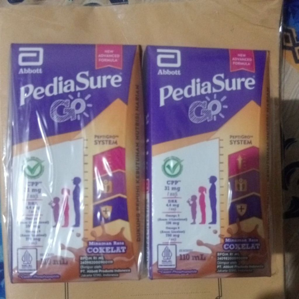 PEDIASURE GO UHT COKLAT VANILA 110ML
