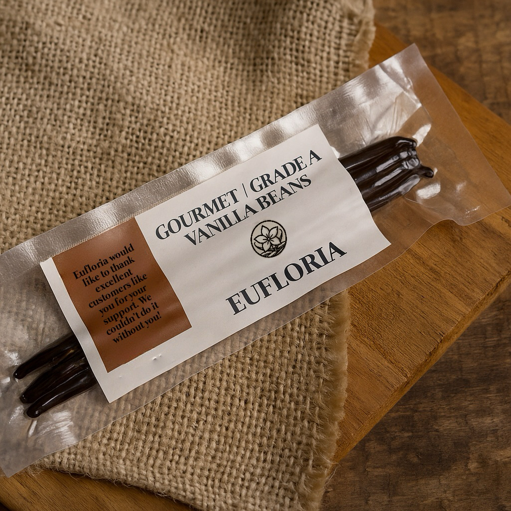 

VANILLA BEANS GRADE A | Gourmet 10 Gram - EUFLORIA