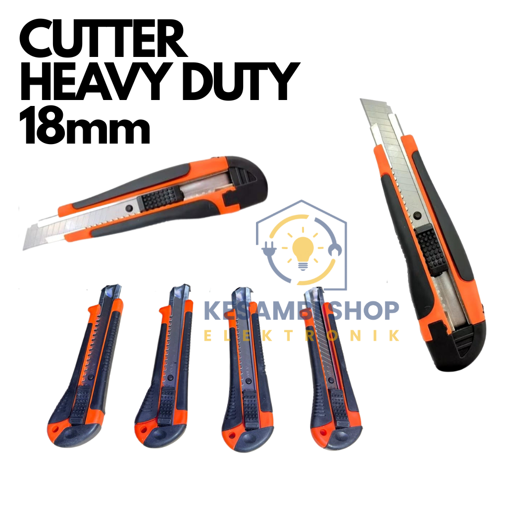 

CUTTER BESAR GAGANG KARET NYAMAN ANTI SLIP + FREE ISI CUTTER