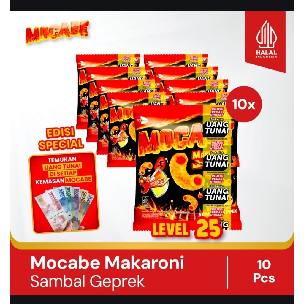 

Mocabe - Sambal Geprek - Small Pack - 1 renceng (10 pcs ) - 24