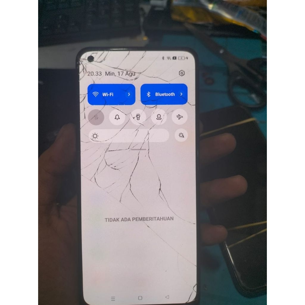 lcd Oppo Reno 5f retak normal ORI copotan