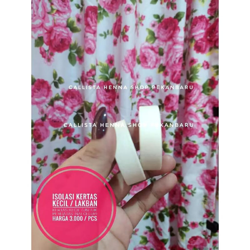 

[Harga 1 Pcs] Selotip lakban kertas pembatas jari inai celup