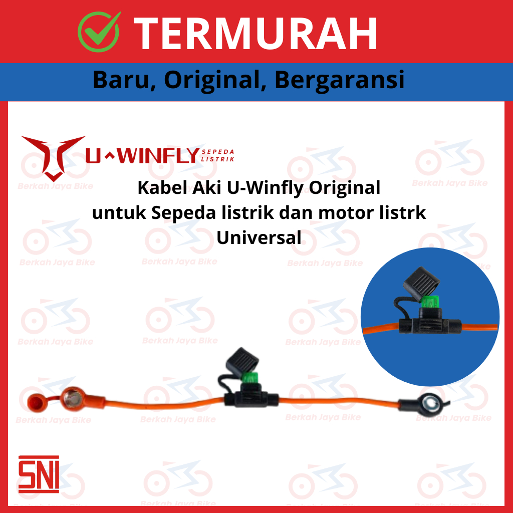 Kabel Aki Sekring / Sikring Sepeda Listrik Original Uwinfly