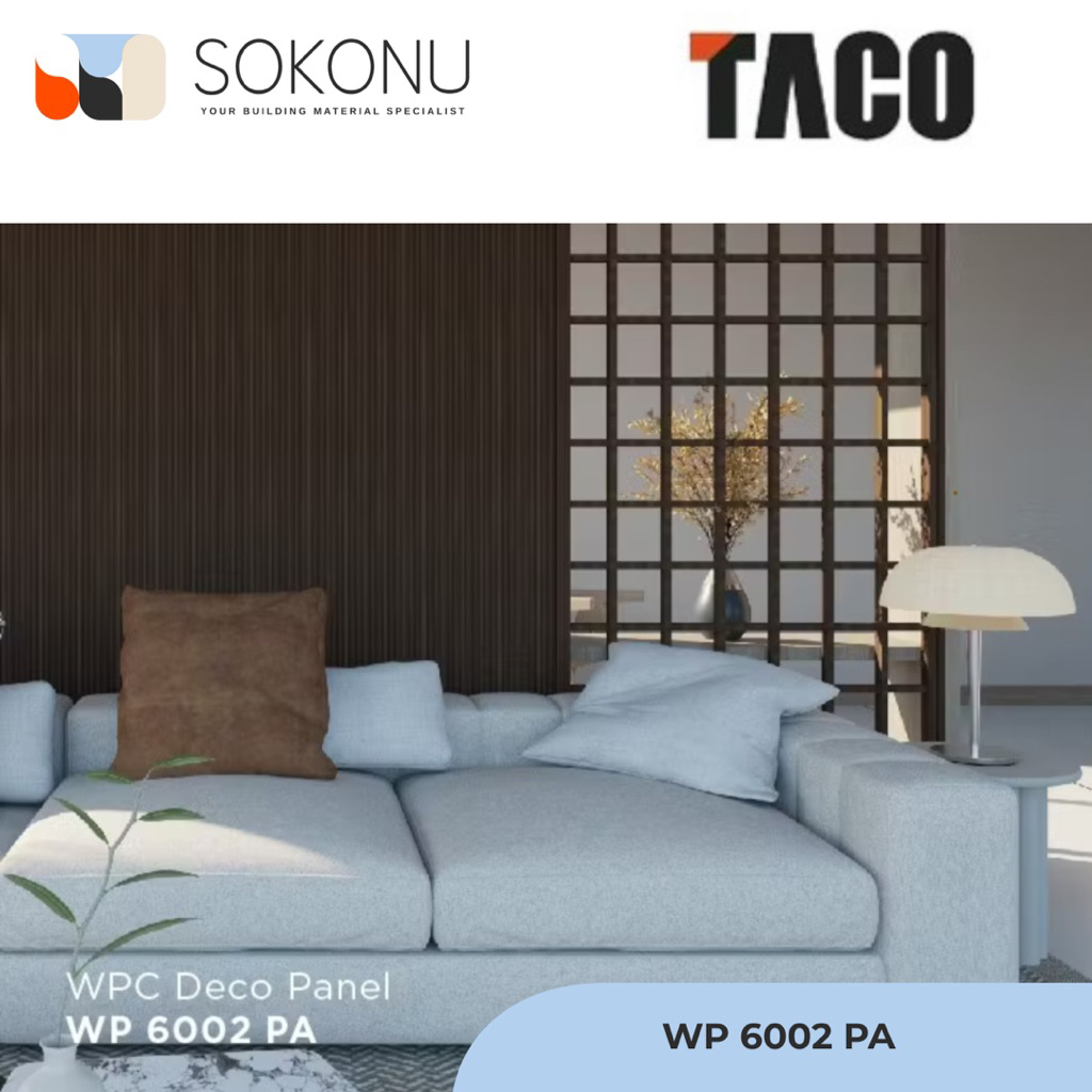 TACO WPC Deco Panel Small Waves – TV 6002 PA Woodgrain Cinnamon