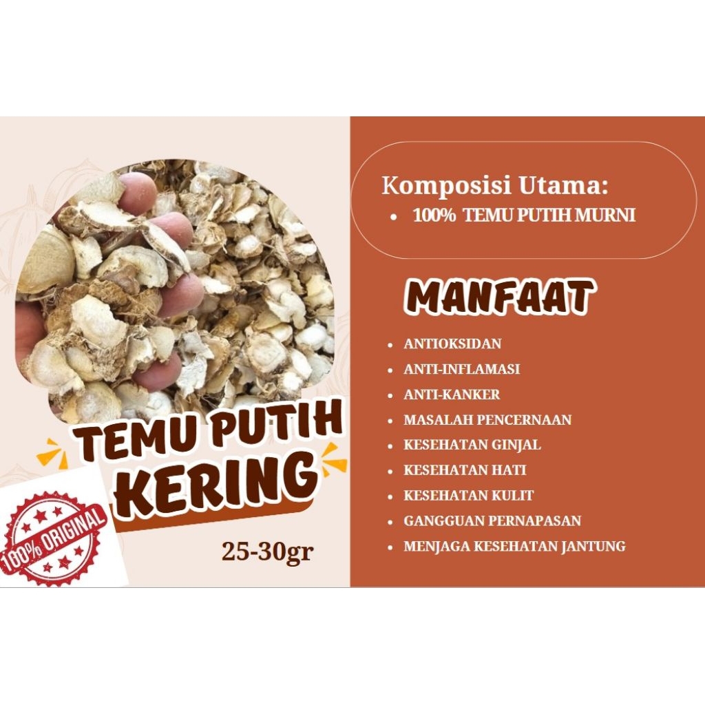 

500 GR Temu putih kering banyak manfaat