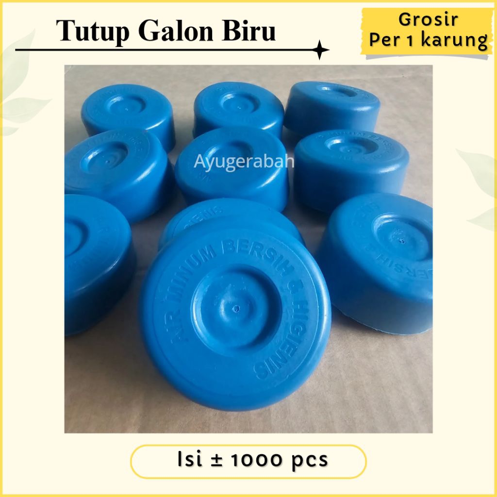 TUTUP GALON ISI ULANG BIRU/ TUTUP GALON LUBANG 19 LITER LENTUR BERKUALITAS