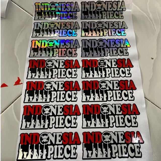 

(bisa COD) STICKER CUTTING INDONESIA ONE PIECE.5cmx12cm MERAH PUTIH dan HOLOGRAM.ONE PIECE