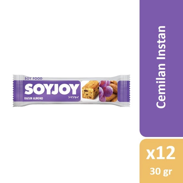

Soyjoy Snack Bar Kedelai Raisin Almond 30gr - 1 Box (12 Bar) / Almond Slice