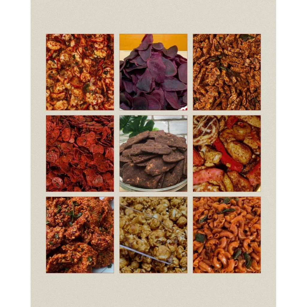 

Aneka Cemilan : Basreng / Sosreng / Makaroni / Kerupuk Seblak / Usus / Kulit / Keripik Keong / Kerupuk Rafael / Kerupuk Mix / Popcorn / Keripik Pisang/ Keripik Ubi