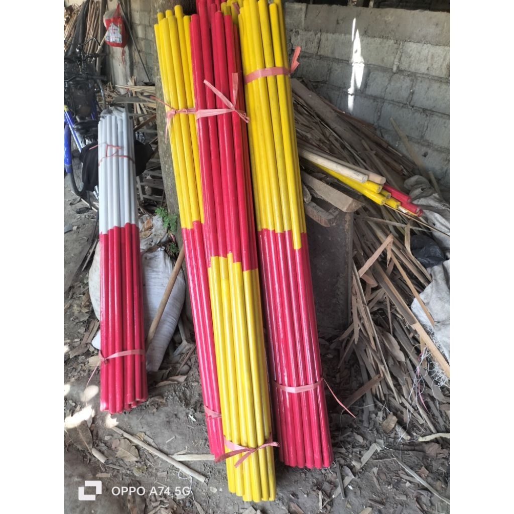 Tongkat Pramuka Warna Merah Kuning panjang 160 cm