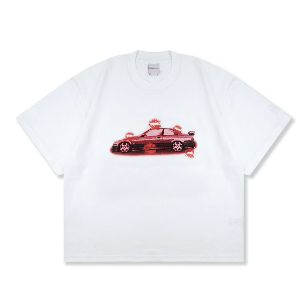 [ORIGINAL DAN TERMURAH] Telepati Telepati.che Tee Tshirt Boxy Car Kisses White