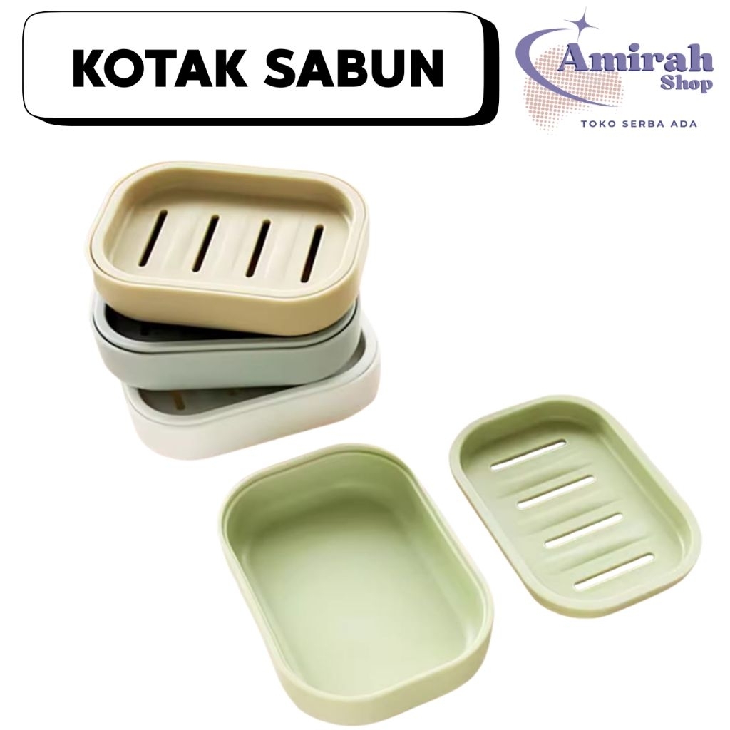 Taffhome Tempat Sabun 2 Lapis kotak Sabun Batang Tempat Sabun Batang